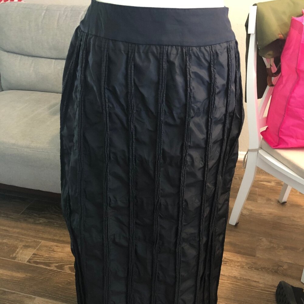 KCK CORNELIA KRAMER Woman's  Black full length Rushed nylon skirt size S